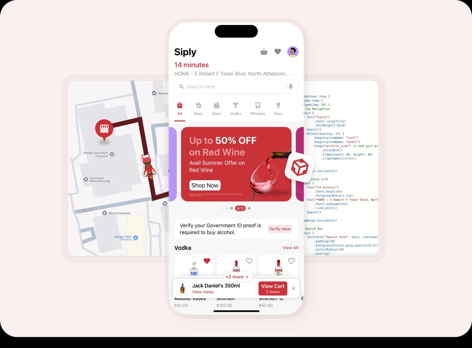 Alcohol delivery app development